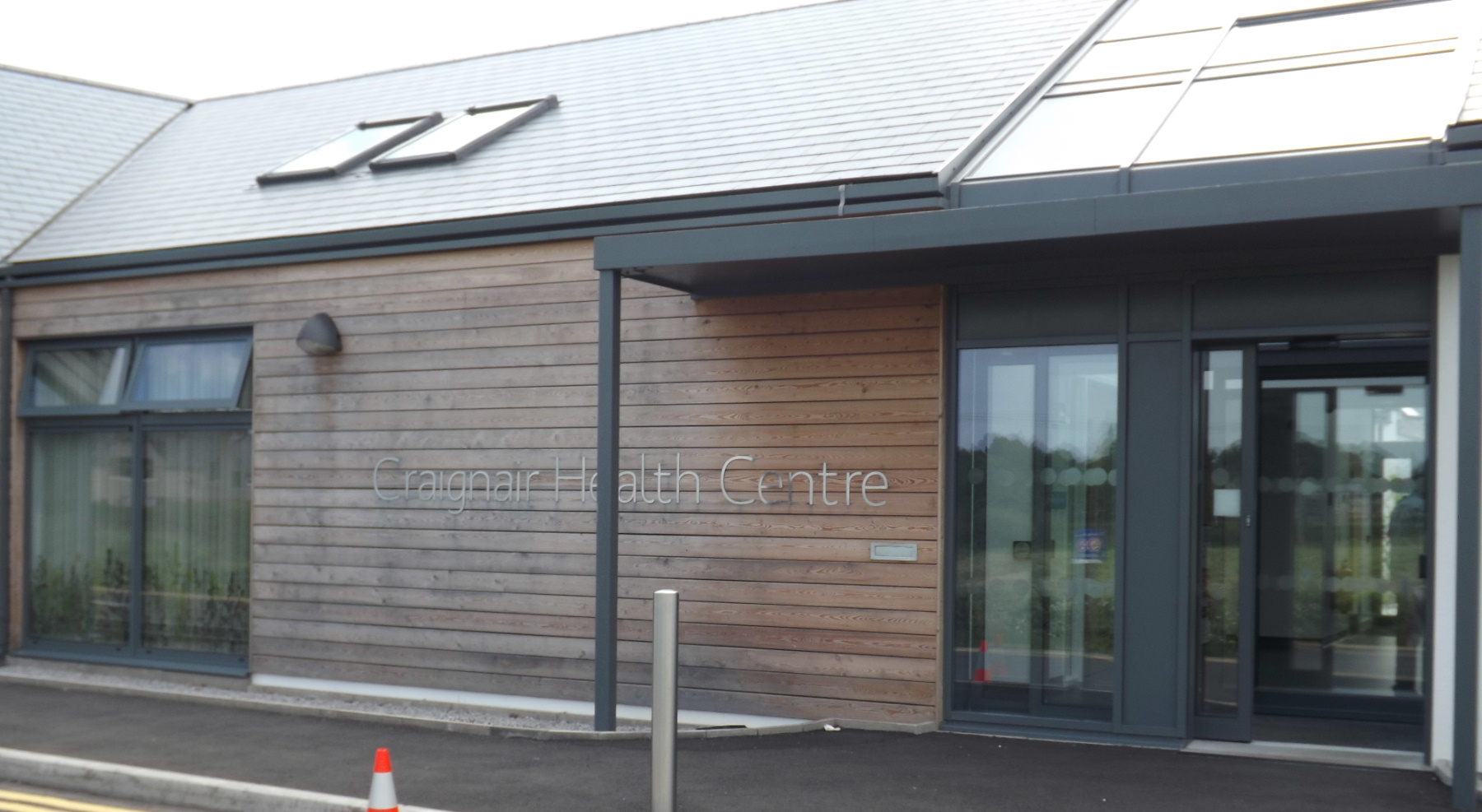 The front of the new Craignair Health Centre, Dalbeattie, Dumfries and Galloway