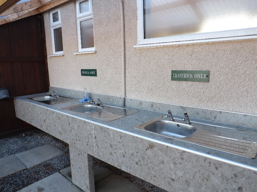 Clothes washing area at Glentrool Camping and Caravan Site