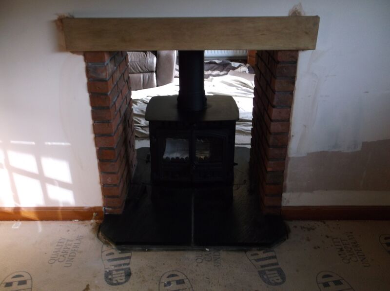 wood burning stove installation by Fireplaces Direct of Springholm, Castle Douglas