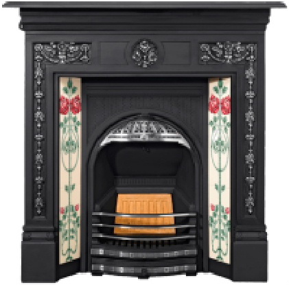 Victorian tiled cast iron firepleaces by Fireplaces Direct of Springholm, Castle Douglas