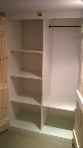 The space inside this wardrobe is optimised specially for the customer
