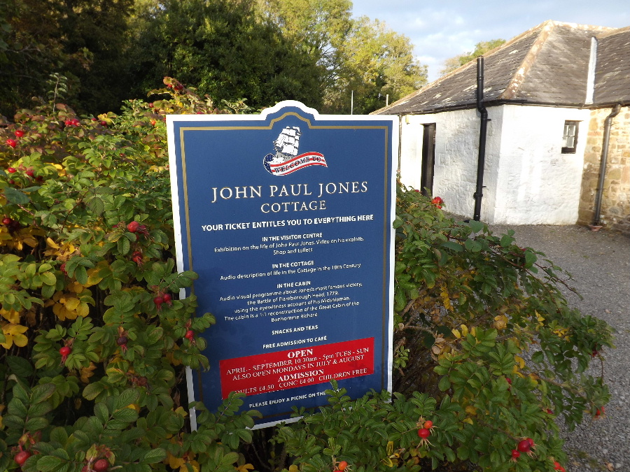 Sign announcing the John Paul Jones Museum