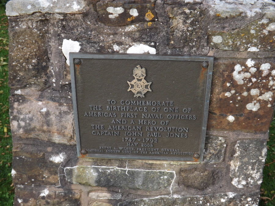 Kirkbean Parish Heritage Society A commeration plaque to John Paul Jones Founding Father of the U.S. Navy at Arbigland Estate, Scotland