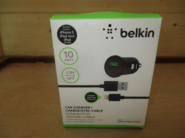 Belkin 10W USB Car Charger with lightning cable for Apple devices