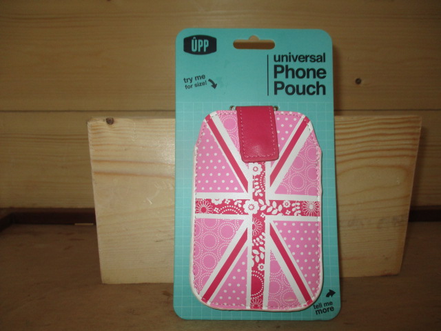 UPP Pink Union Jack Pattern Universal Mobile Phone Pouch for IPHONE & More