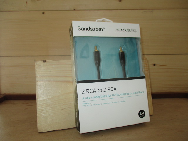 Sandstrom AV Black Series 2 RCA Cable - 2M