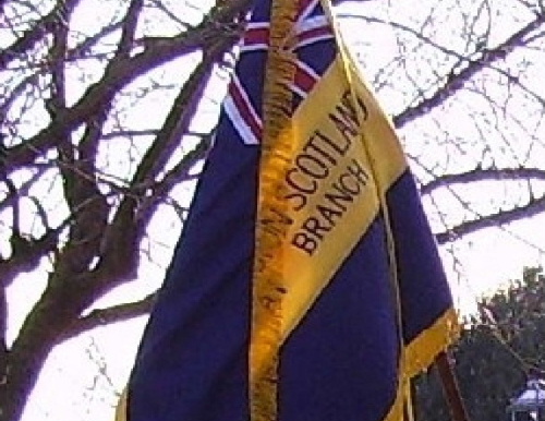The flag of the Moffat Branch of the Royal British Legion