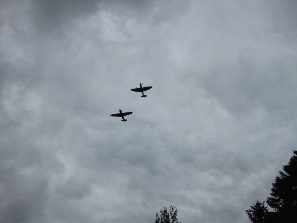 Two airborne Spitfires
