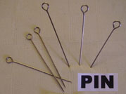 Upholstery pins sometimes known as skewers
