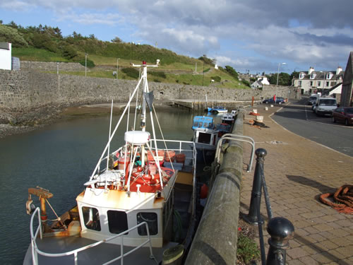 Boats in the harbour at Port William, just a mile or two from West View Care Home
