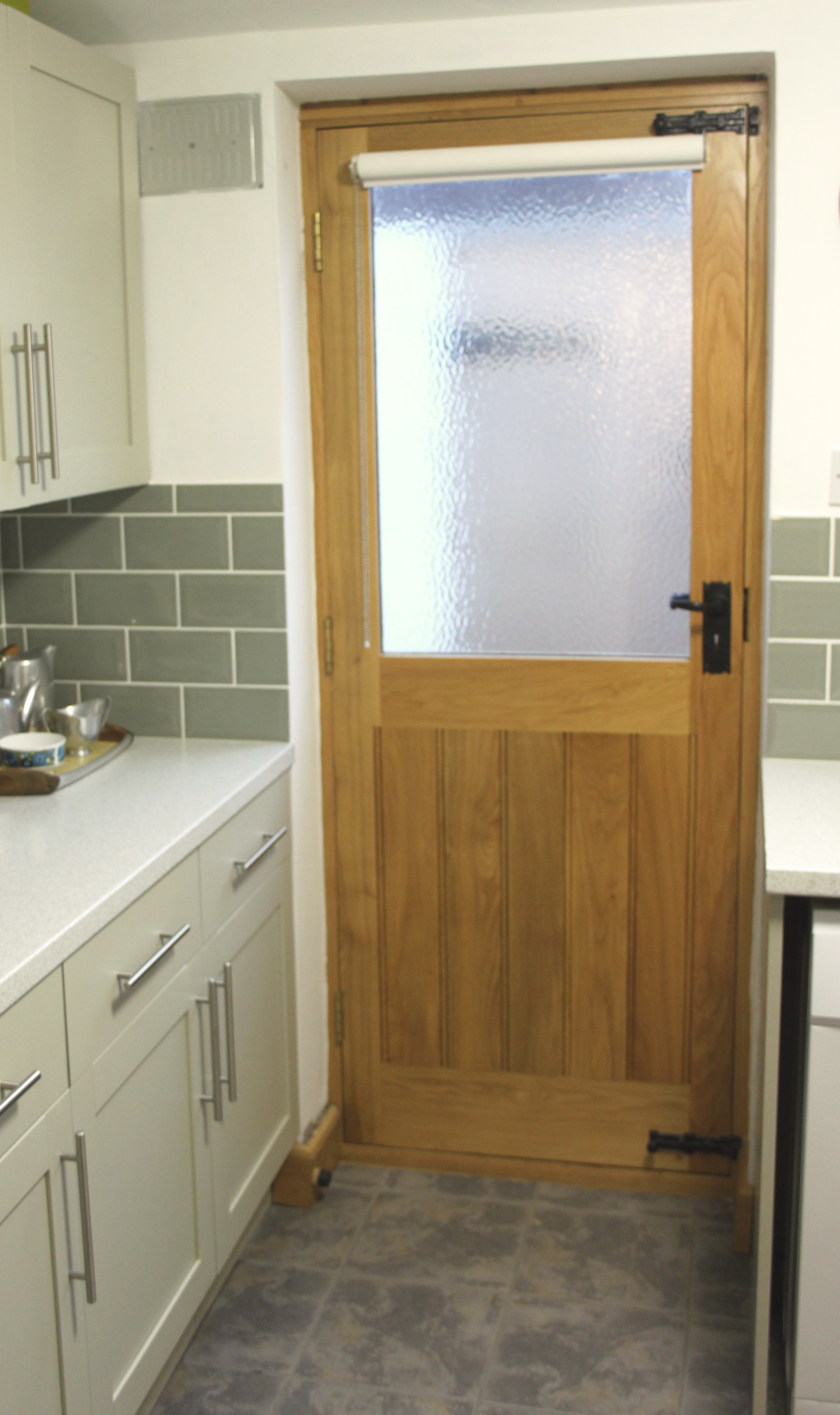 Beautiful part glazed solid oak door in Denbighshire North Wales makes a wonderful feature