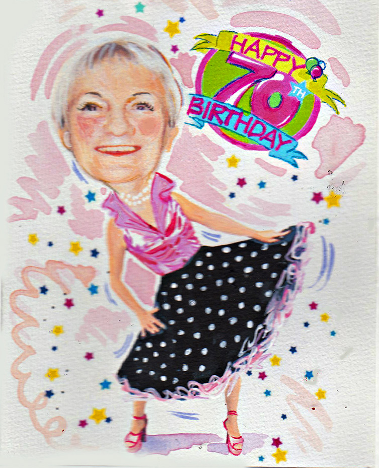 A jolly card to celebrate her 70th