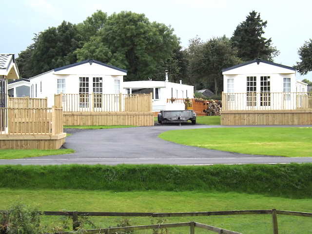 A view of the static holiday homes at Penpont Holiday Park, Penpont, Dumfries and Galloway, Scotland