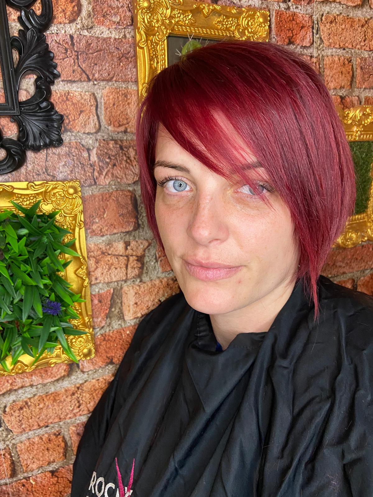 Red, Red, Red for our salon owner
