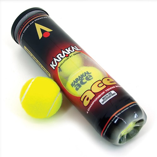 Karakal Ace Championship Tennis Balls ITF Approved Tube of 4 Balls
