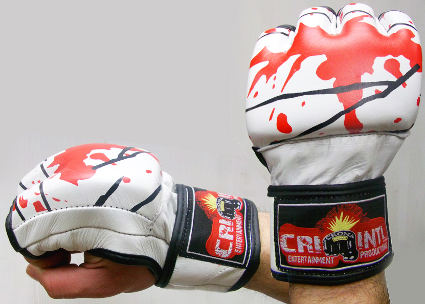 MMA UFC FIGHTING GLOVES WHITE /RED