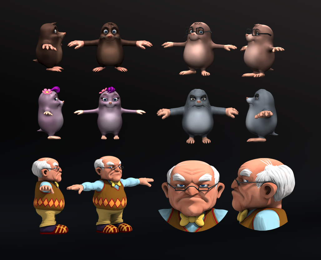 Character work for mobile game.
