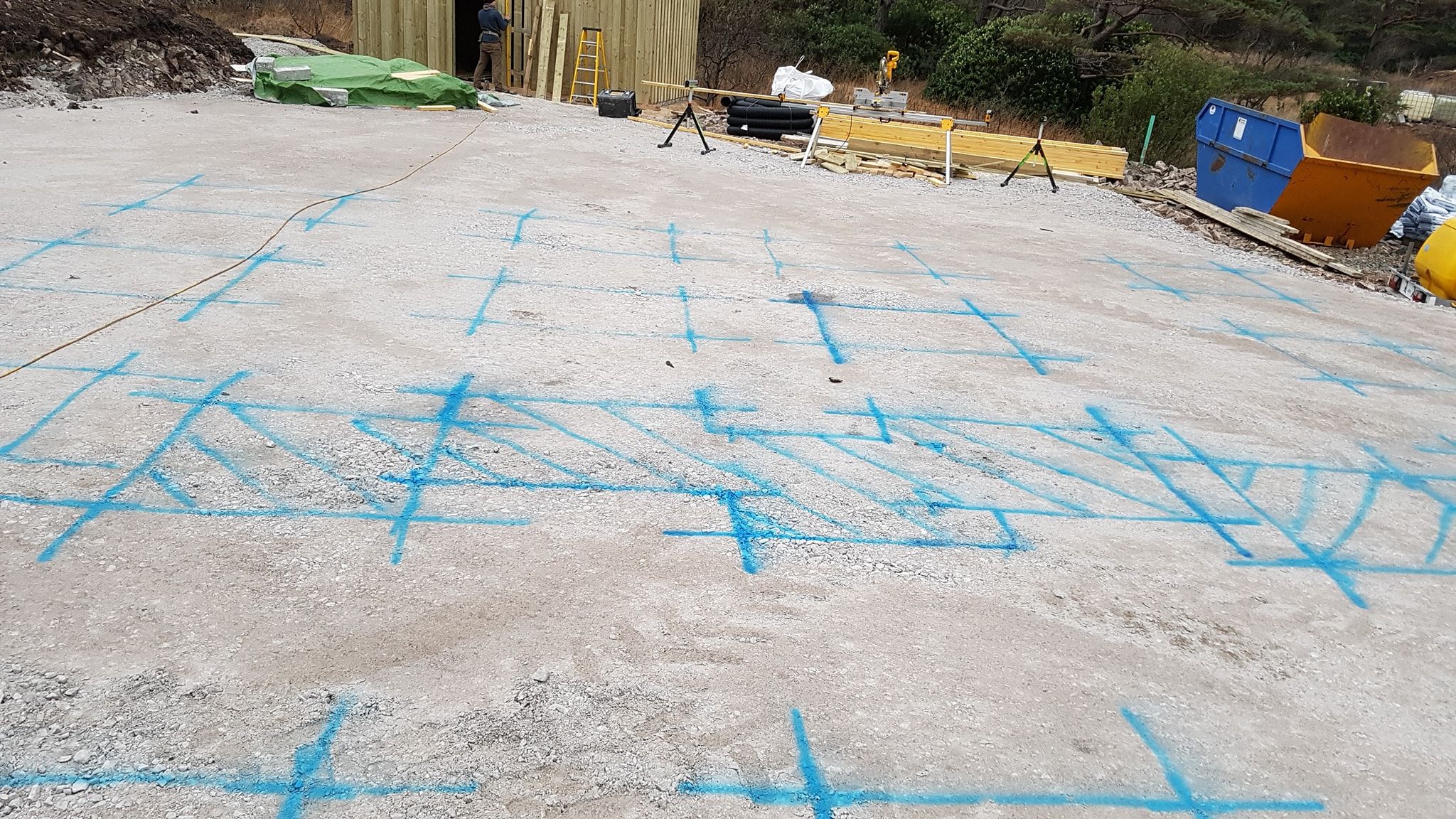 Clear marking out of Foundation Excavation